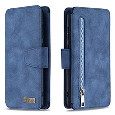 Leather Case Stands Flip Cover Holder B18F for Samsung Galaxy Note 10 Lite Blue