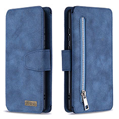 Leather Case Stands Flip Cover Holder B18F for Samsung Galaxy Note 20 5G Blue