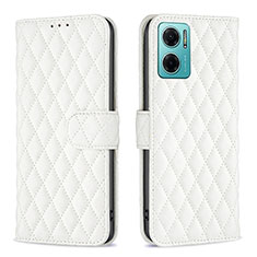 Leather Case Stands Flip Cover Holder B19F for Xiaomi Redmi Note 11E 5G White