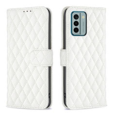 Leather Case Stands Flip Cover Holder B20F for Nokia G22 White