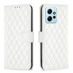 Leather Case Stands Flip Cover Holder B20F for Xiaomi Redmi Note 12 4G White