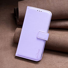 Leather Case Stands Flip Cover Holder B22F for Motorola Moto E13 Clove Purple