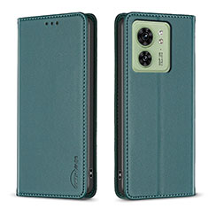 Leather Case Stands Flip Cover Holder B22F for Motorola Moto Edge 40 5G Green