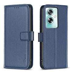 Leather Case Stands Flip Cover Holder B22F for Oppo A2 5G Blue