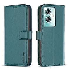 Leather Case Stands Flip Cover Holder B22F for Oppo A2 5G Green