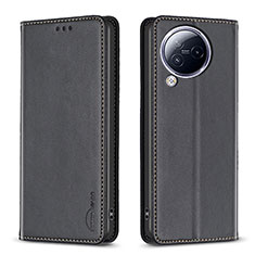 Leather Case Stands Flip Cover Holder B22F for Xiaomi Civi 3 5G Black