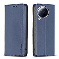 Leather Case Stands Flip Cover Holder B22F for Xiaomi Civi 3 5G Blue