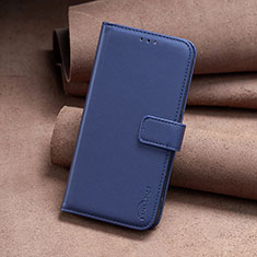 Leather Case Stands Flip Cover Holder B23F for Xiaomi Mi 14 Pro 5G Blue