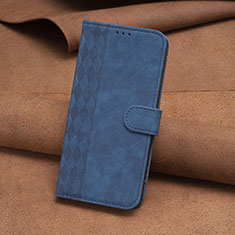 Leather Case Stands Flip Cover Holder B25F for Nokia G22 Blue