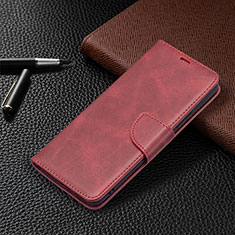 Leather Case Stands Flip Cover Holder BF1 for Xiaomi Redmi Note 10 Pro 4G Red