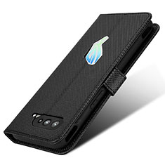 Leather Case Stands Flip Cover Holder BY1 for Asus ROG Phone 5 Pro Black