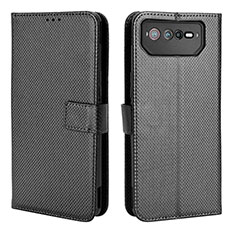 Leather Case Stands Flip Cover Holder BY1 for Asus ROG Phone 6 Pro Black