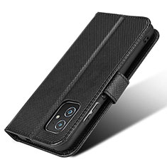 Leather Case Stands Flip Cover Holder BY1 for Asus Zenfone 8 ZS590KS Black