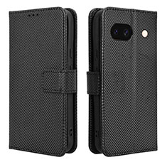 Leather Case Stands Flip Cover Holder BY1 for Google Pixel 8a 5G Black