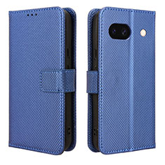 Leather Case Stands Flip Cover Holder BY1 for Google Pixel 8a 5G Blue