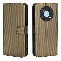 Leather Case Stands Flip Cover Holder BY1 for Huawei Enjoy 50 Pro Brown