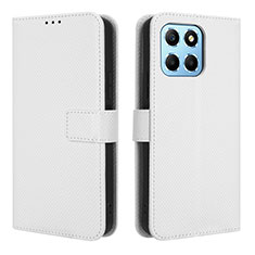 Leather Case Stands Flip Cover Holder BY1 for Huawei Honor 70 Lite 5G White