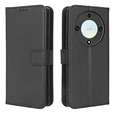 Leather Case Stands Flip Cover Holder BY1 for Huawei Honor Magic5 Lite 5G Black