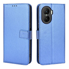 Leather Case Stands Flip Cover Holder BY1 for Huawei Honor X40i 5G Blue