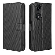 Leather Case Stands Flip Cover Holder BY1 for Huawei Honor X5 Plus Black