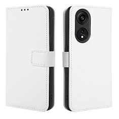 Leather Case Stands Flip Cover Holder BY1 for Huawei Honor X5 Plus White