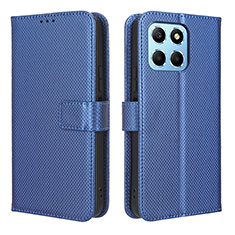 Leather Case Stands Flip Cover Holder BY1 for Huawei Honor X6 Blue