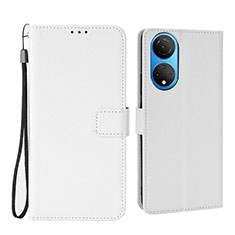 Leather Case Stands Flip Cover Holder BY1 for Huawei Honor X7 White