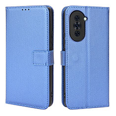 Leather Case Stands Flip Cover Holder BY1 for Huawei Nova 10 Pro Blue