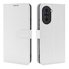 Leather Case Stands Flip Cover Holder BY1 for Huawei Nova 10 Pro White