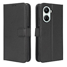 Leather Case Stands Flip Cover Holder BY1 for Huawei Nova 10 SE Black