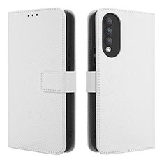 Leather Case Stands Flip Cover Holder BY1 for Huawei Nova 10z White