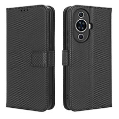 Leather Case Stands Flip Cover Holder BY1 for Huawei Nova 11 Black