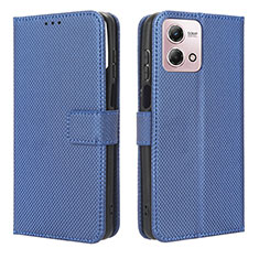 Leather Case Stands Flip Cover Holder BY1 for Motorola Moto G Stylus (2023) 4G Blue