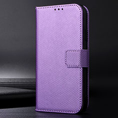 Leather Case Stands Flip Cover Holder BY1 for Nokia C01 Plus Purple