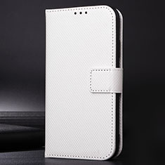 Leather Case Stands Flip Cover Holder BY1 for Nokia C01 Plus White