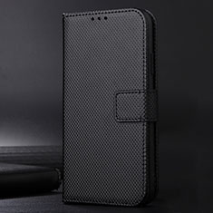 Leather Case Stands Flip Cover Holder BY1 for Nokia C21 Black