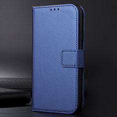 Leather Case Stands Flip Cover Holder BY1 for Nokia C21 Plus Blue