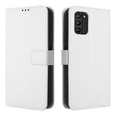 Leather Case Stands Flip Cover Holder BY1 for Nokia G100 White