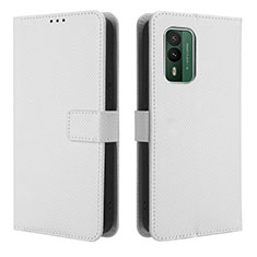 Leather Case Stands Flip Cover Holder BY1 for Nokia XR21 White