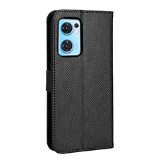 Leather Case Stands Flip Cover Holder BY1 for OnePlus Nord CE 2 5G Black