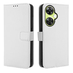 Leather Case Stands Flip Cover Holder BY1 for OnePlus Nord CE 3 5G White