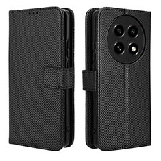 Leather Case Stands Flip Cover Holder BY1 for Oppo A2 Pro 5G Black