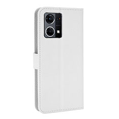 Leather Case Stands Flip Cover Holder BY1 for Oppo F21 Pro 4G White