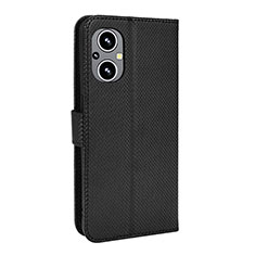 Leather Case Stands Flip Cover Holder BY1 for Oppo F21 Pro 5G Black