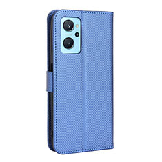 Leather Case Stands Flip Cover Holder BY1 for Oppo K10 4G Blue