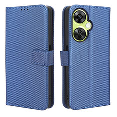 Leather Case Stands Flip Cover Holder BY1 for Oppo K11x 5G Blue