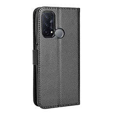 Leather Case Stands Flip Cover Holder BY1 for Oppo Reno5 A Black