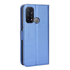 Leather Case Stands Flip Cover Holder BY1 for Oppo Reno5 A Blue