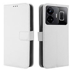 Leather Case Stands Flip Cover Holder BY1 for Realme GT Neo6 5G White