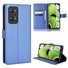 Leather Case Stands Flip Cover Holder BY1 for Realme GT2 5G Blue